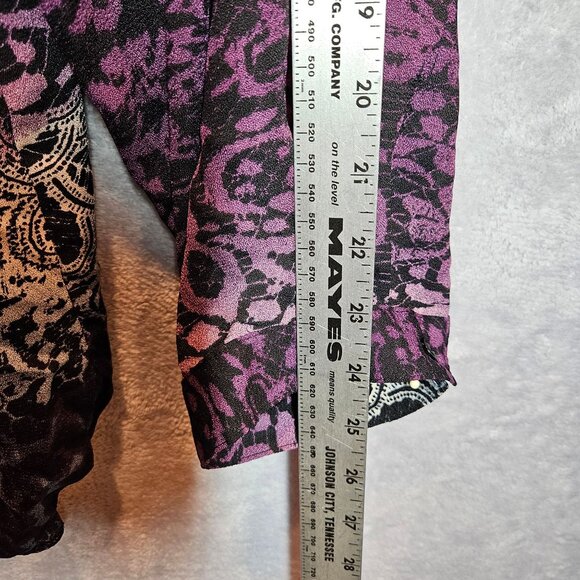 Roz & Ali  Womens 3X Animal and geometric Print Blouse Office casual date modest - Picture 4 of 12